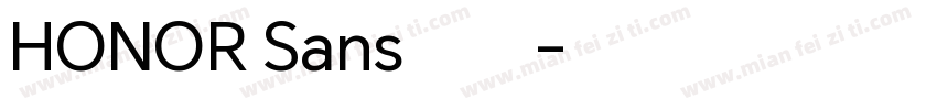 HONOR Sans 荣耀字体字体转换